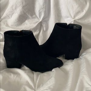 2 inch heel black booties
